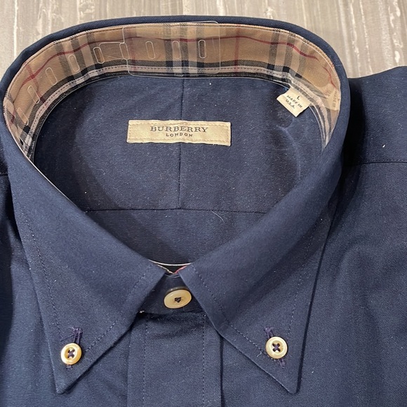 Burberry Shirts Burberry London Navy Button Down Shirt Nwt Large